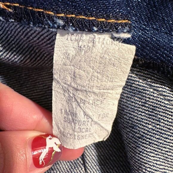 Icon‎ National San Francisco Denim Skirt Sz M w/ Buttons 100% Cotton Rare - Picture 8 of 8